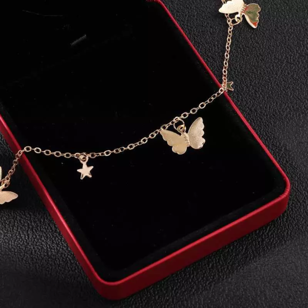 Pinapes Multiple Butterfly Star Necklace for girl And Women's