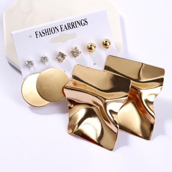 Pinapes Latest Stylish Combo Design Pairs Metal Earrings for Women and Girls