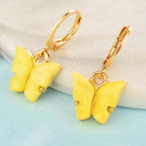 Pinapes Clip On Earrings for Women Elegant Butterfly Gold Plated Clip-on Earrings for Women and Girls.