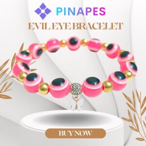 Pinapes Butterfly Beads and Evil Eye Charm Bracelet A Must-Have for Fashionable and Superstitious Women