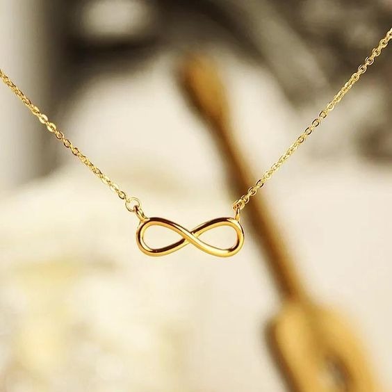 Pinapes Stylish Infinity Pendant in Gold-Plating for Women & Girls - Ideal for Parties